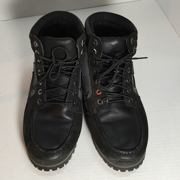 Men's 9 Timberland Boots Black Grey Gray Suede Nubuck - Picture 4 of 8